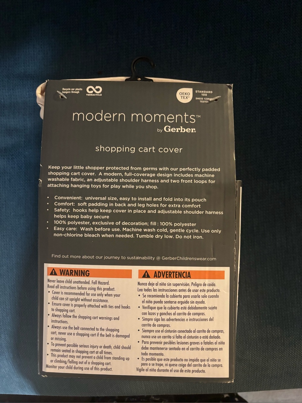Modern Moments by Gerber Baby Girl Shopping Cart Cover, Pink - Picture 4 of 5